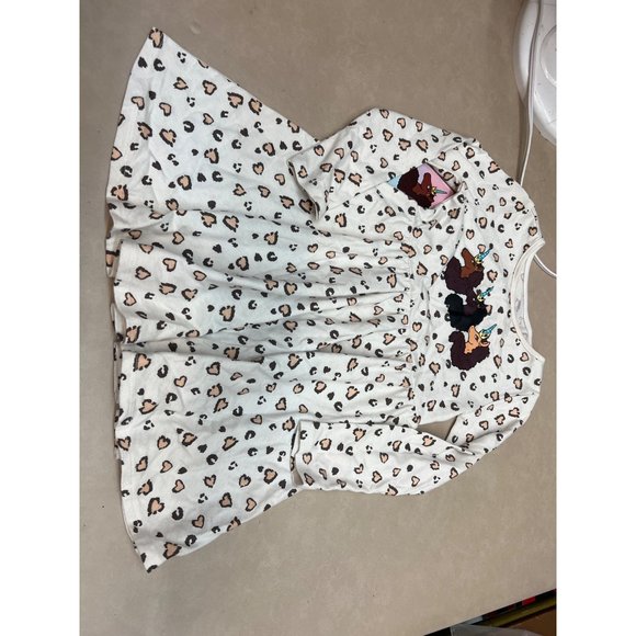 Toddler Girls' Afro Unicorn Printed Shirtdress Beige 3T - Picture 8 of 8